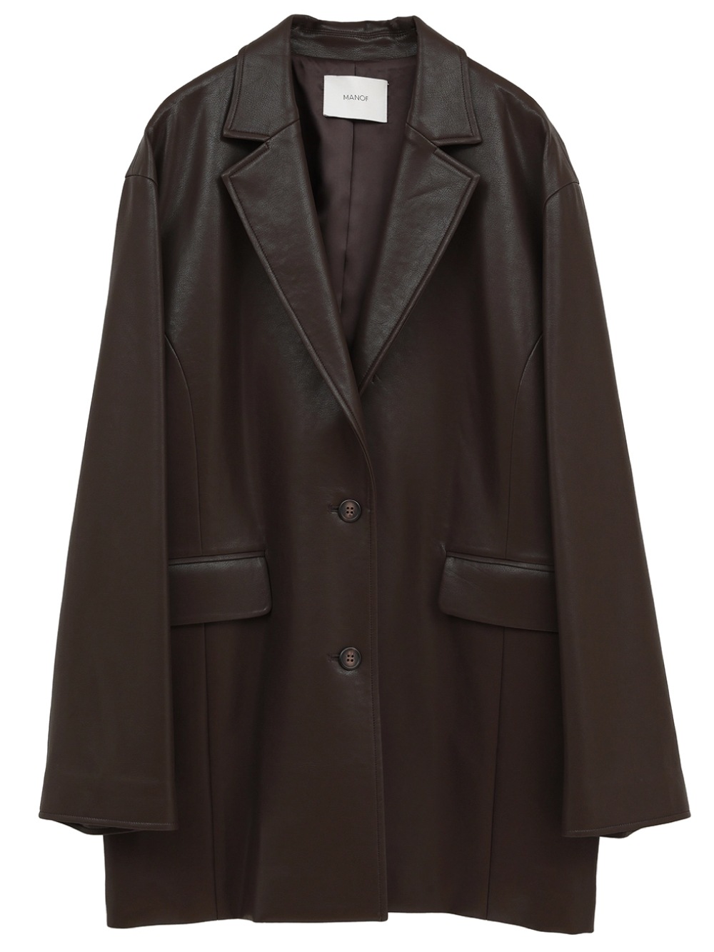 manof マノフ DETAILED OVER SIZE JACKET 美品 MANOF（マノフ） コート アウター FAUX LEATHER JACKET レディース