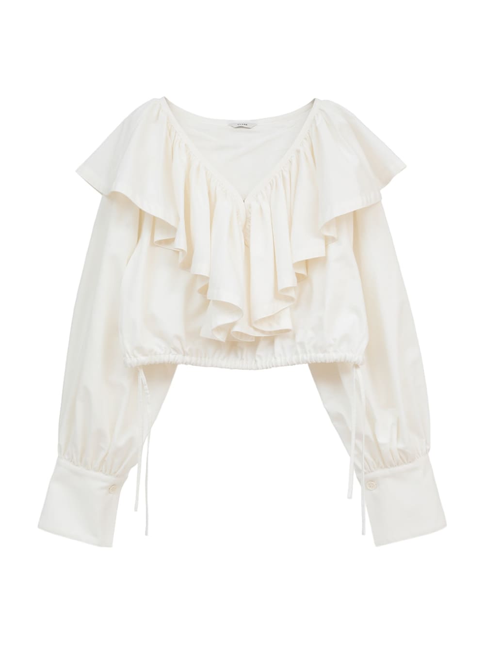 【SALE】CLANE(クラネ) FRILL COLLAR SHORT BLOUSE