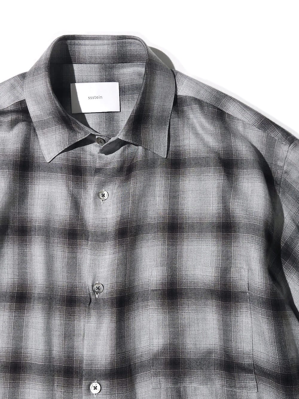 大遅刻 ssstein(シュタイン) RAYON/LYOCELL CHECK OVERSIZED DOWN PAT