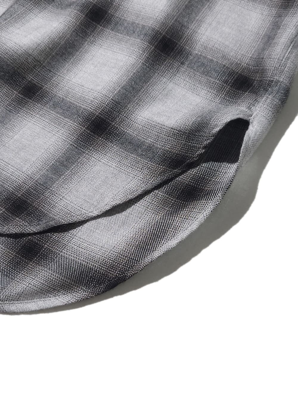 ssstein(シュタイン) RAYON/LYOCELL CHECK OVERSIZED DOWN PAT SHIRT