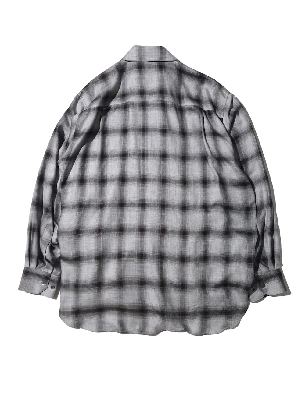 ssstein(シュタイン) RAYON/LYOCELL CHECK OVERSIZED DOWN PAT SHIRT