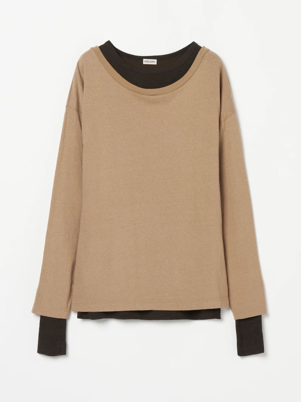 【SALE】INSCRIRE(アンスクリア) Plating Rib Layered Tee