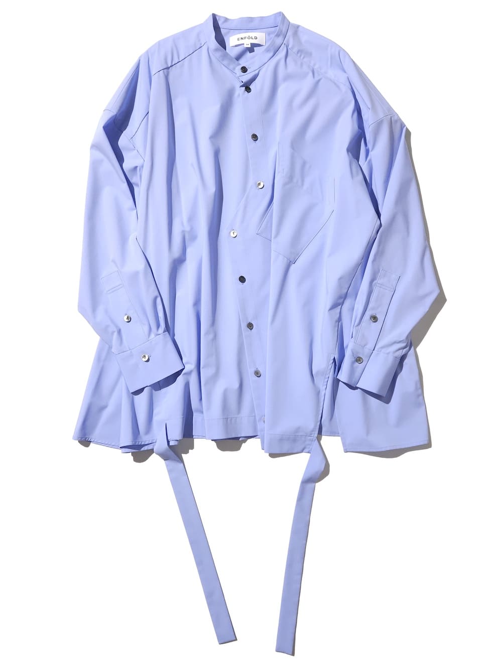 ★土日値下★ ENFOLD WIDE-SLEEVES SHIRT シャツ　ブルー ENFOLD WIDE-SLEEVES SHIRT シャツ ブルー ENFÖLD OFFICIAL