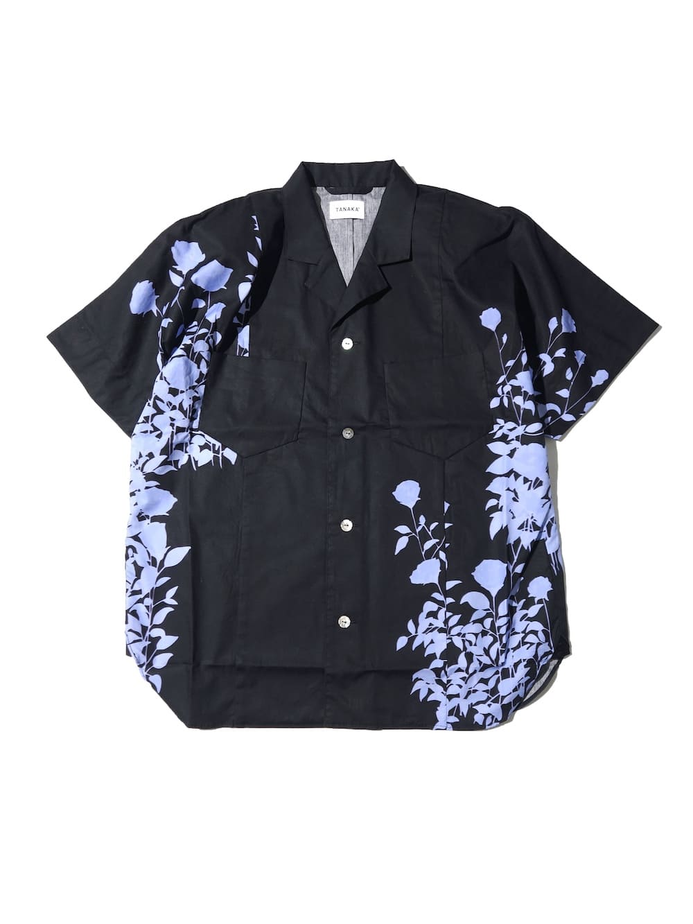 【SALE】TANAKA(タナカ) SOUTHERN FRENCH SHIRT - BK ROSE GARDEN