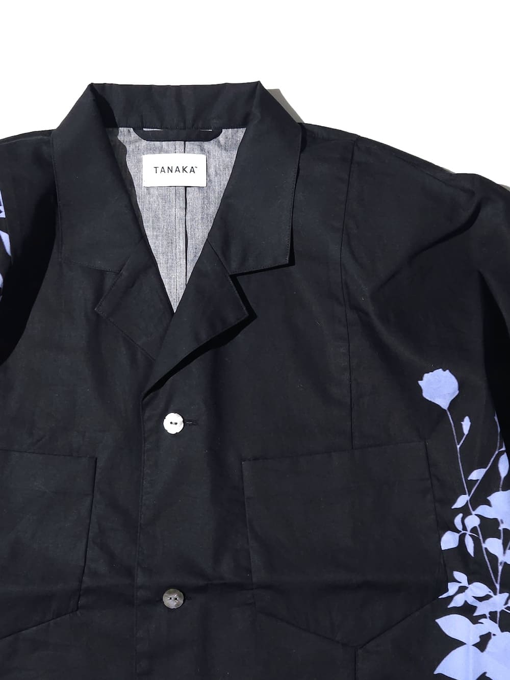 【SALE】TANAKA(タナカ) SOUTHERN FRENCH SHIRT - BK ROSE GARDEN