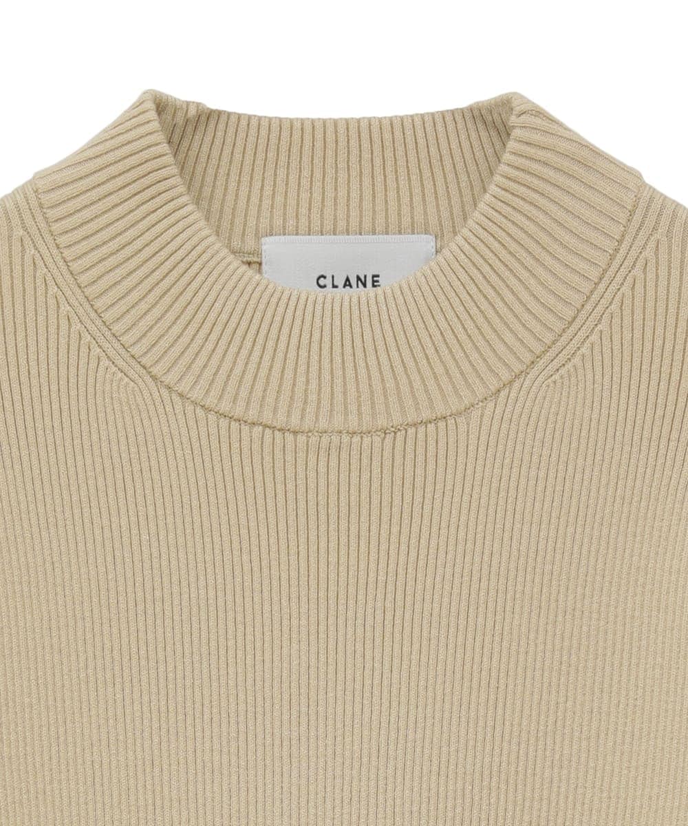 CLANE() H/N RIB KNIT TOPS