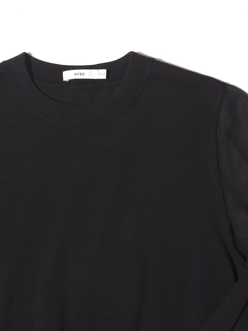 SALE】HYKE(ハイク) SHEER SLEEVES CREW NECK CROPPED KNIT - COLDBECK
