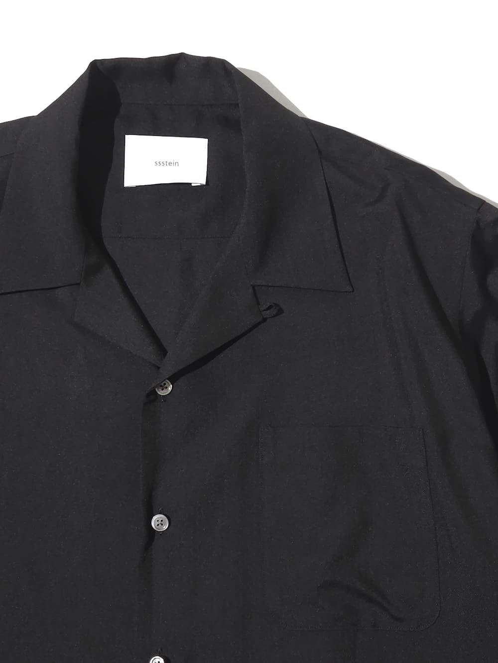 ssstein(シュタイン) SILK CUPRO TWILL OPEN COLLAR SHIRT - COLDBECK