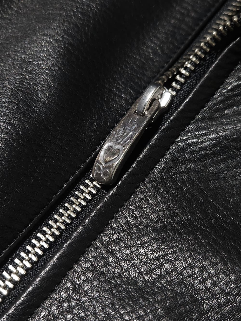Porter Classic(ポータークラシック) PC RIDERS JACKET W/LOVE & PEACE SILVER