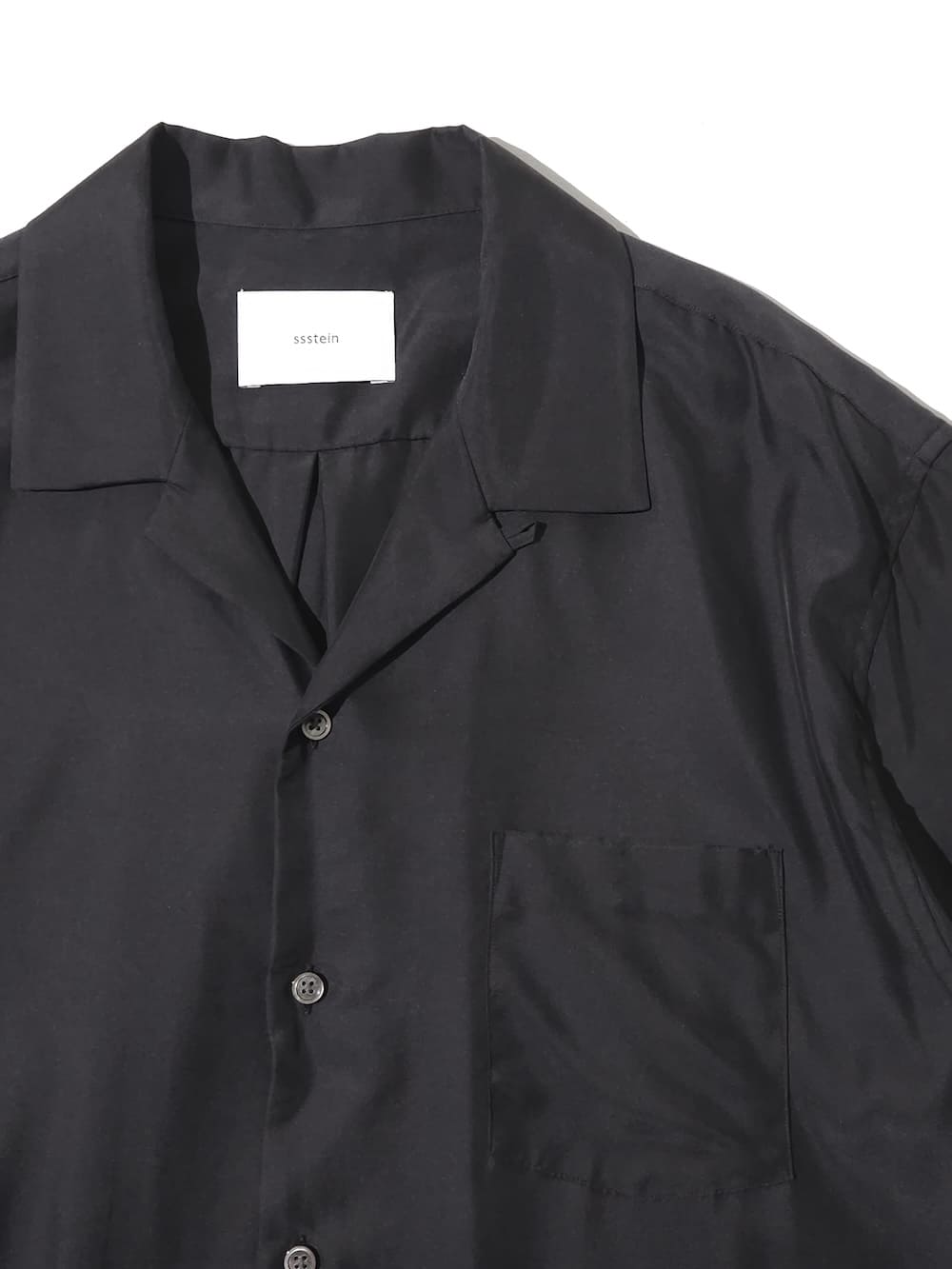 ssstein(シュタイン) CUPRO TWILL OVERSIZED OPEN COLLAR SS SHIRT
