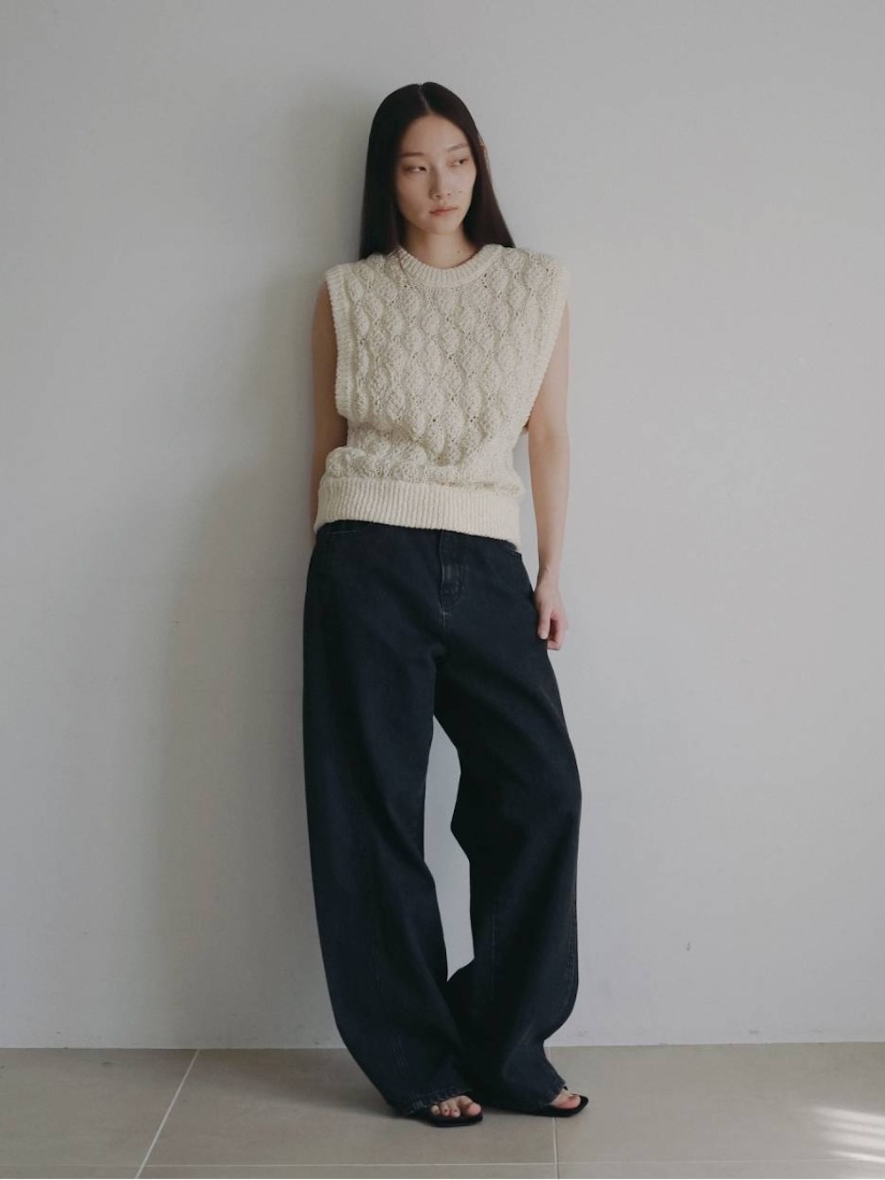 anuke(アンヌーク) Slub Pattern Vest