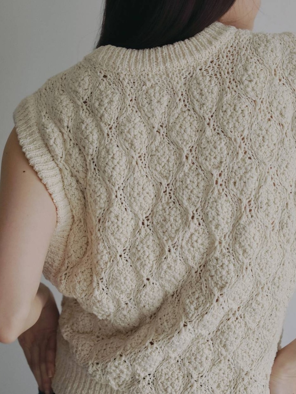 anuke(アンヌーク) Slub Pattern Vest
