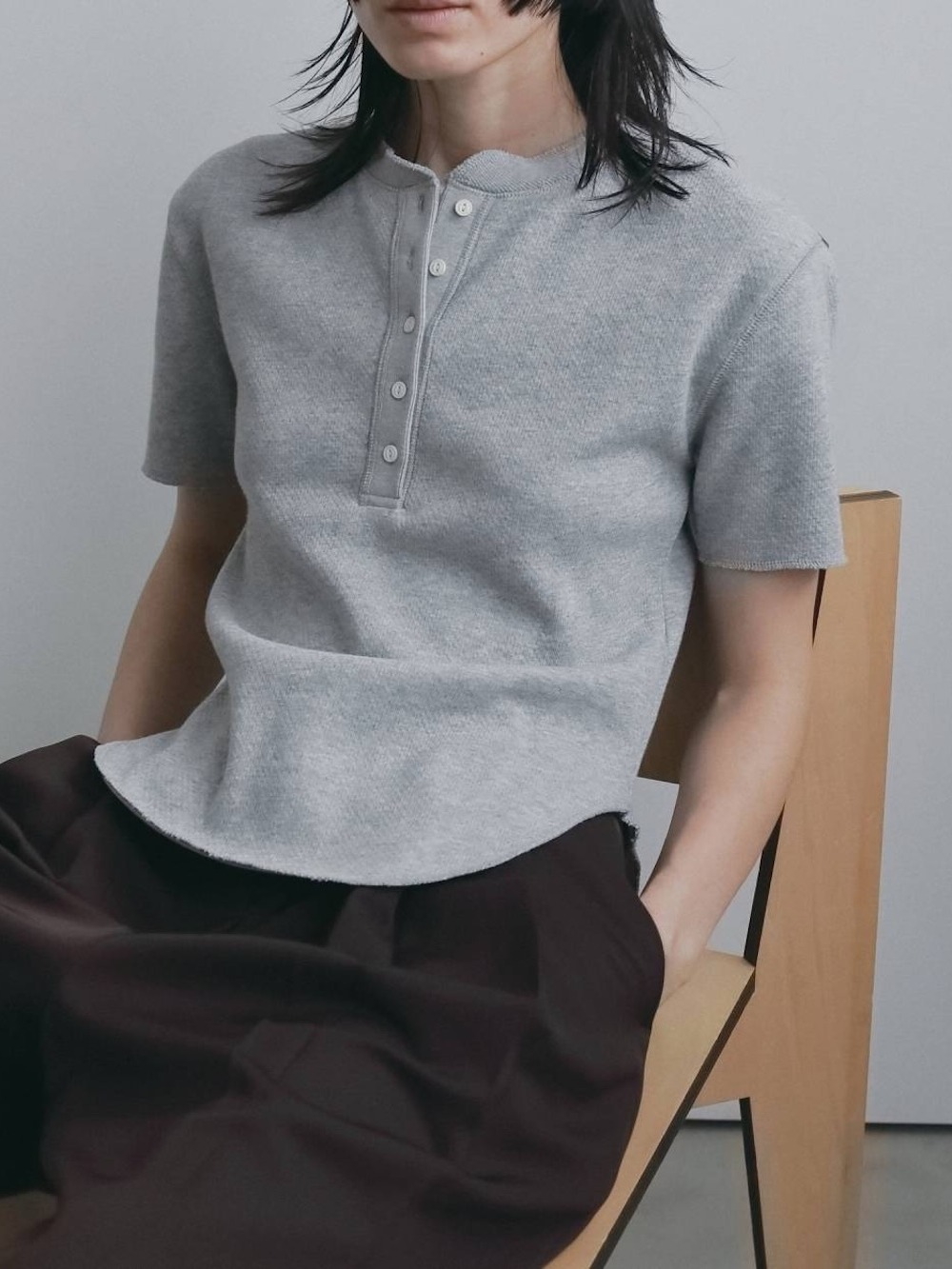 anuke(アンヌーク) Halfsleeve Henley Tops