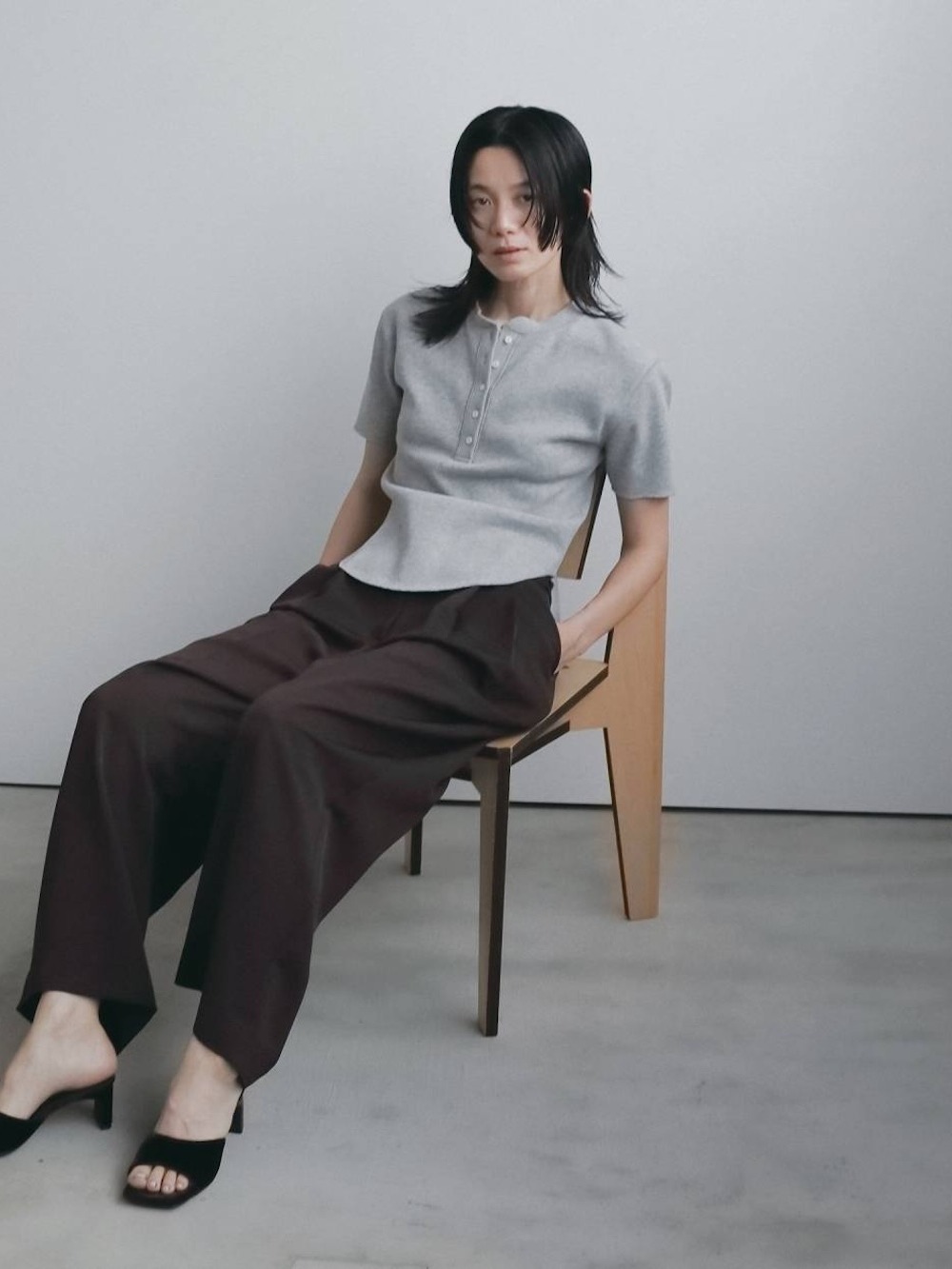 anuke(アンヌーク) Halfsleeve Henley Tops