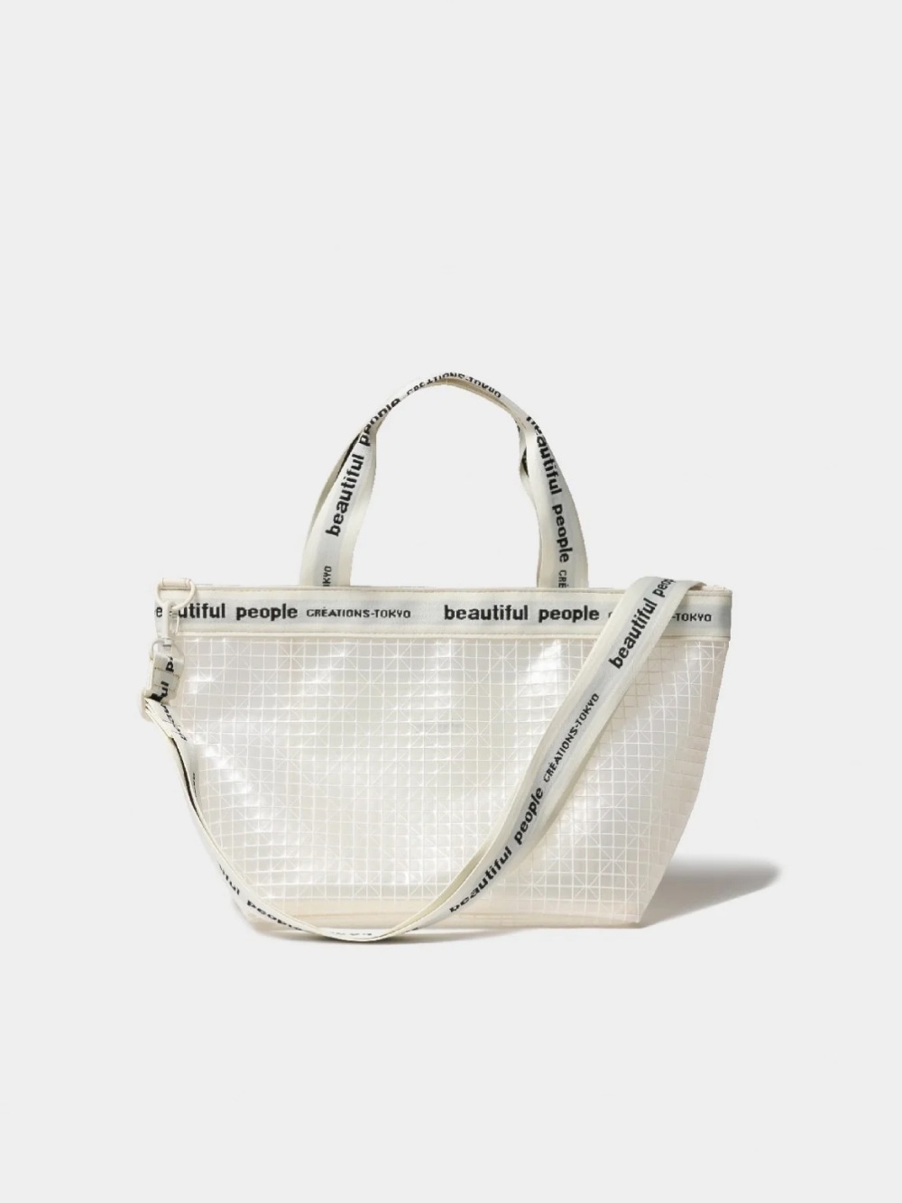 beautiful people(ビューティフルピープル) plaid vinyl logo tape bag