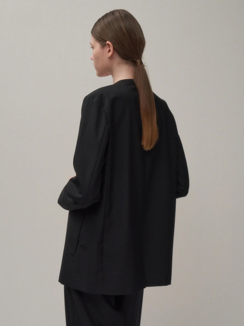 ATON(エイトン) WOOL TROPICAL NOCOLLER JACKET