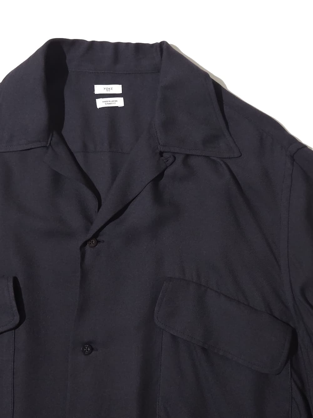 YOKE(ヨーク) Modal Twill Double Pocket Open Collar Shirt