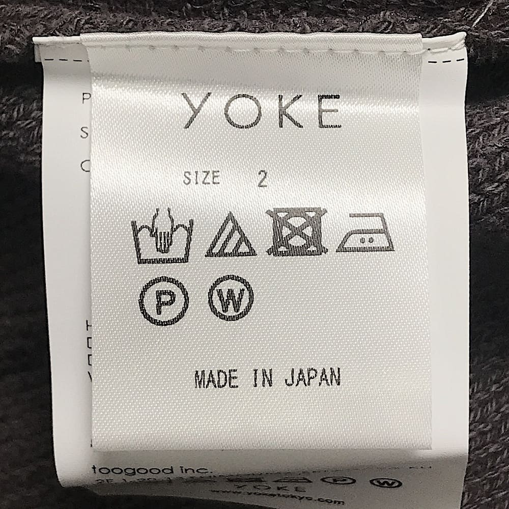 YOKE(ヨーク) BLOCK CHECKED CREWNECK SWEATER