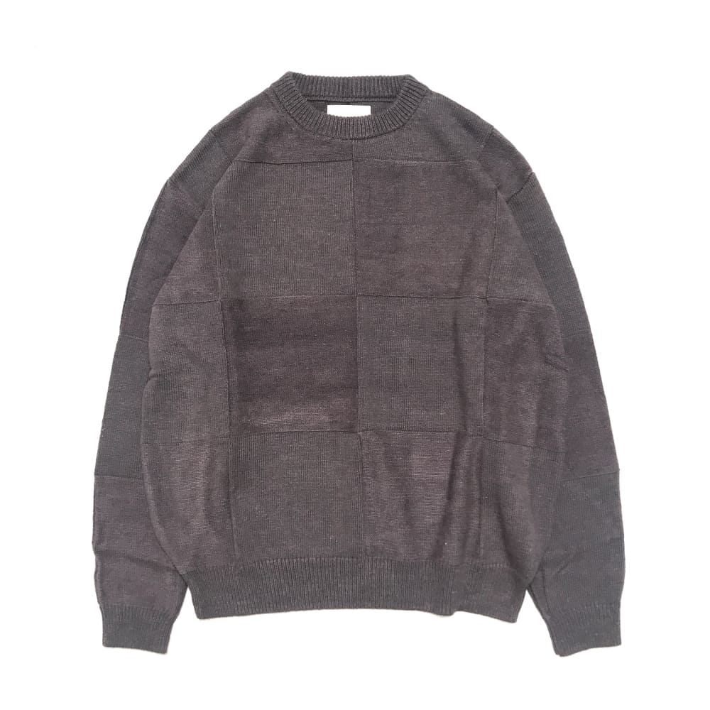 YOKE(ヨーク) BLOCK CHECKED CREWNECK SWEATER - COLDBECK ONLINE