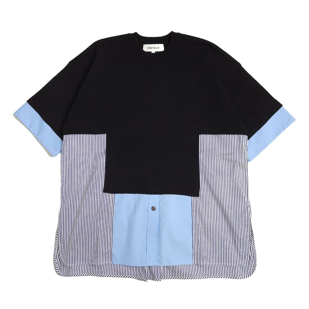 新品　ENFOLD エンフォルド COMBI PULLOVER シャツ SALE】ENFOLD(エンフォルド) KNIT-COMBI PULLOVER - COLDBECK