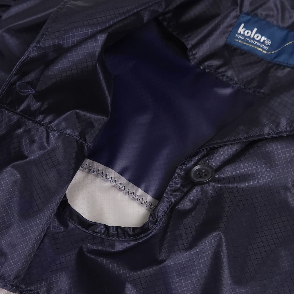 kolor トップス　ネイビー SALE】kolor(カラー) ナイロンリップ トップス - COLDBECK ONLINE