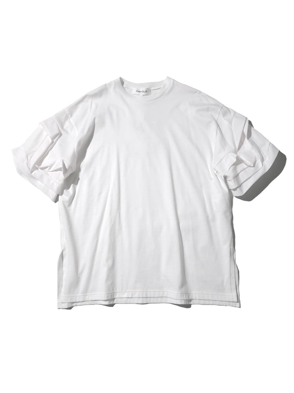 ENFOLD FLOWER-SLEEVE PULLOVER ホワイト tシャツ ENFOLD FLOWER-SLEEVE PULLOVER ホワイト tシャツ