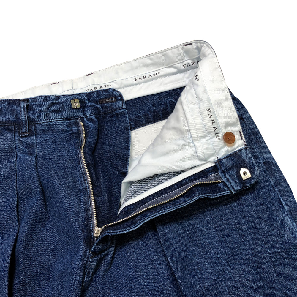 FARAH/ファーラー　Two Tuck Wide Tapered Pants FARAH / Two Tuck Wide Tapered Pants (Cotton Drill-Navy) | twelve
