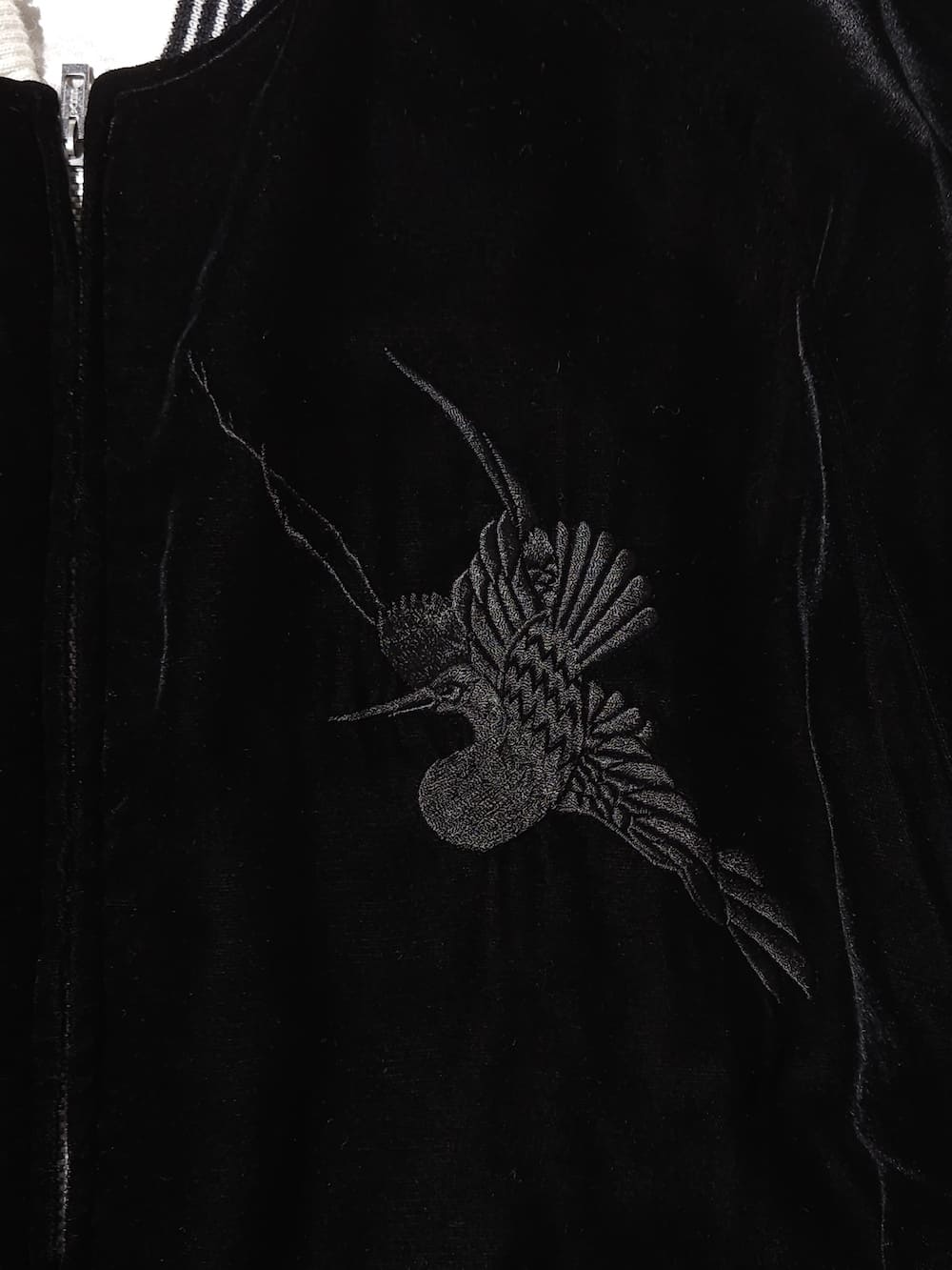 ssstein(シュタイン) VINTAGE SATIN VELVET REVERSIBLE ZIP JACKET