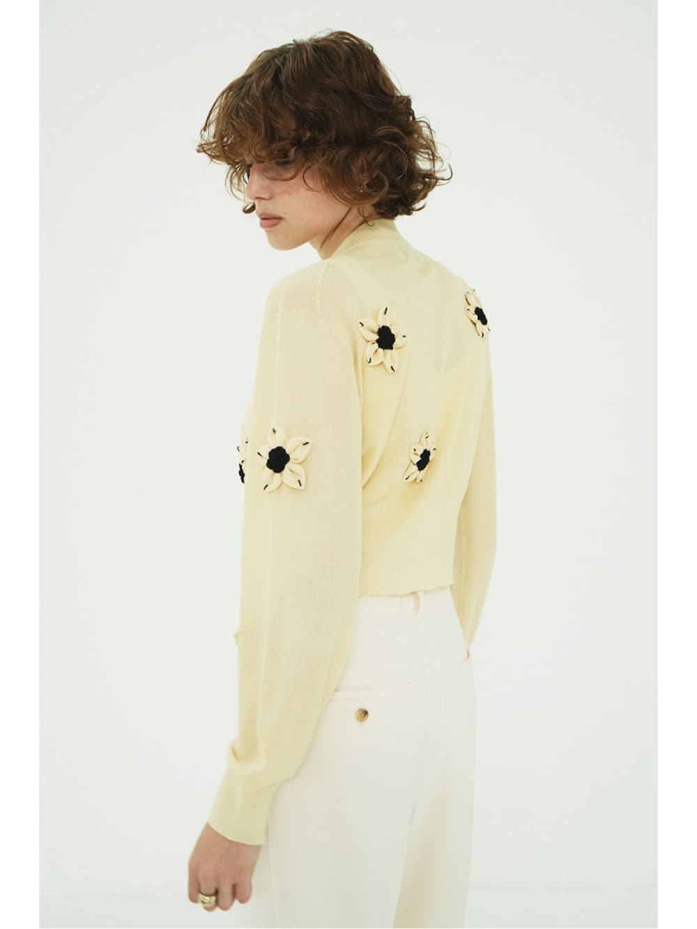 CLANE(クラネ) FLOWER MOTIF KNIT CARDIGAN