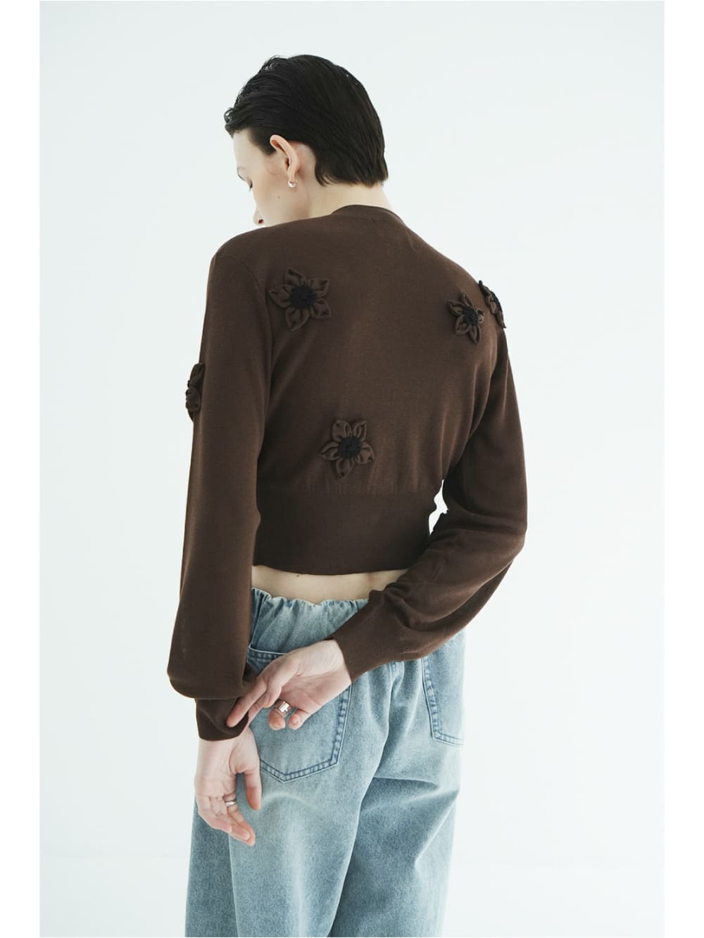 CLANE(クラネ) FLOWER MOTIF KNIT CARDIGAN