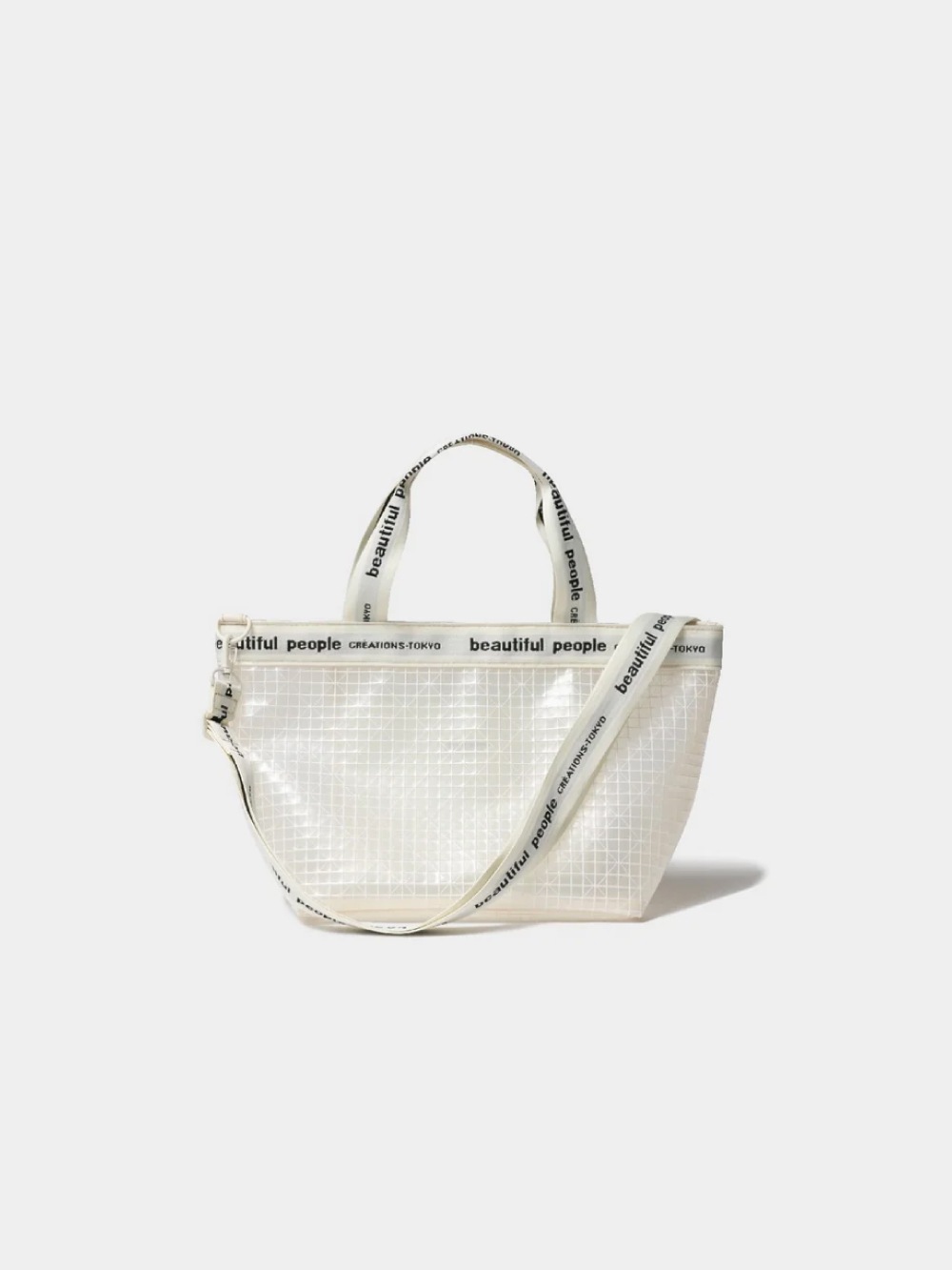 beautiful people(ビューティフルピープル) plaid vinyl logo tape bag M