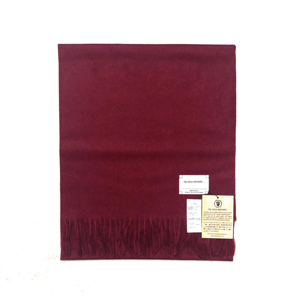 The Inoue Brothers イノウエブラザーズ マフラー バーガンディ THE INOUE BROTHERS(ザイノウエブラザーズ) Brushed Scarf