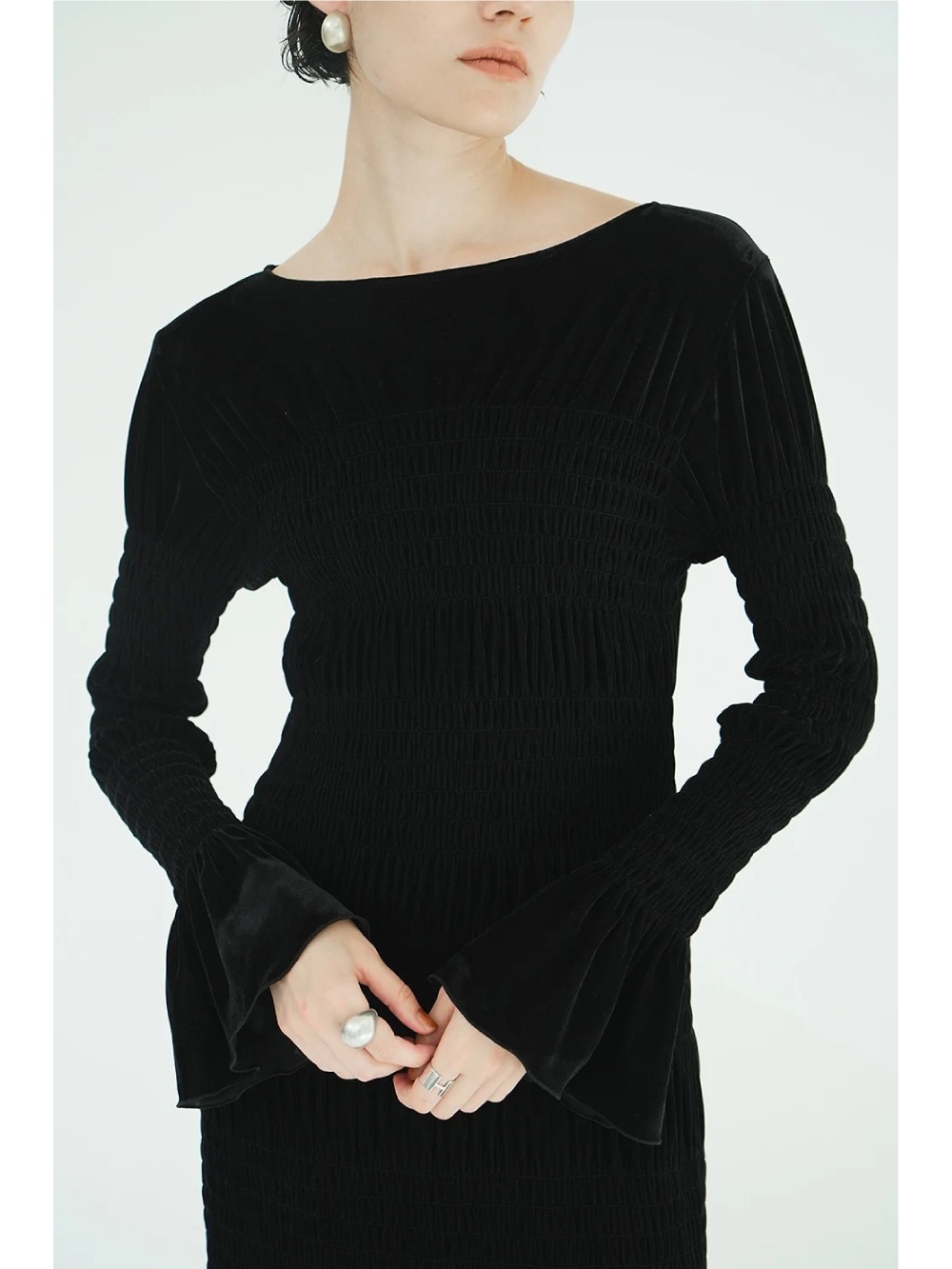 CLANE(クラネ) SHIRRING LONG ONEPIECE - COLDBECK ONLINE（コール