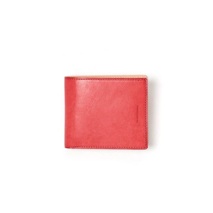 美品 エンダースキーマ Half Folded Wallet Red ヌメ革 Hender Scheme(エンダースキーマ) half folded wallet