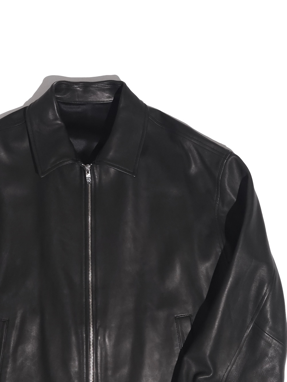 Porter Classic(ポータークラシック) LEATHER ZIP UP JACKET W / LOVE & PEACE SILVER (ENTREFINO)