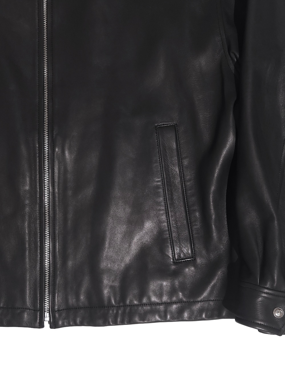 Porter Classic(ポータークラシック) LEATHER ZIP UP JACKET W / LOVE & PEACE SILVER (ENTREFINO)