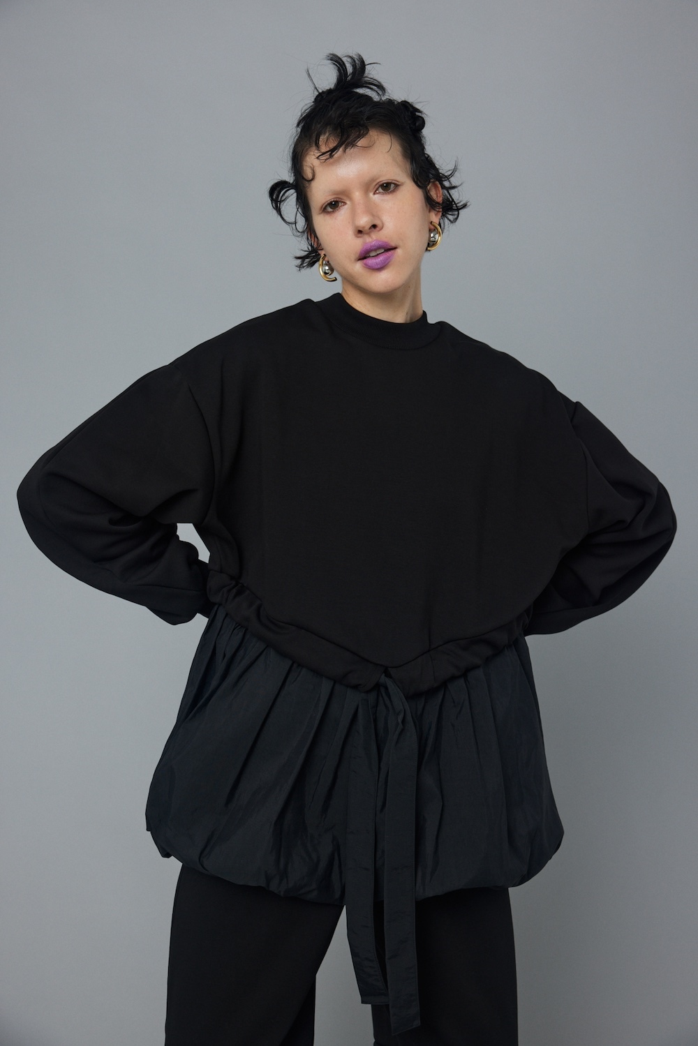 HeRIN.CYE 裏起毛 ウォームスウェット バルーンヘムドッキング HeRIN.CYE | Balloon pants (パンツ ) |SHEL'TTER WEBSTORE
