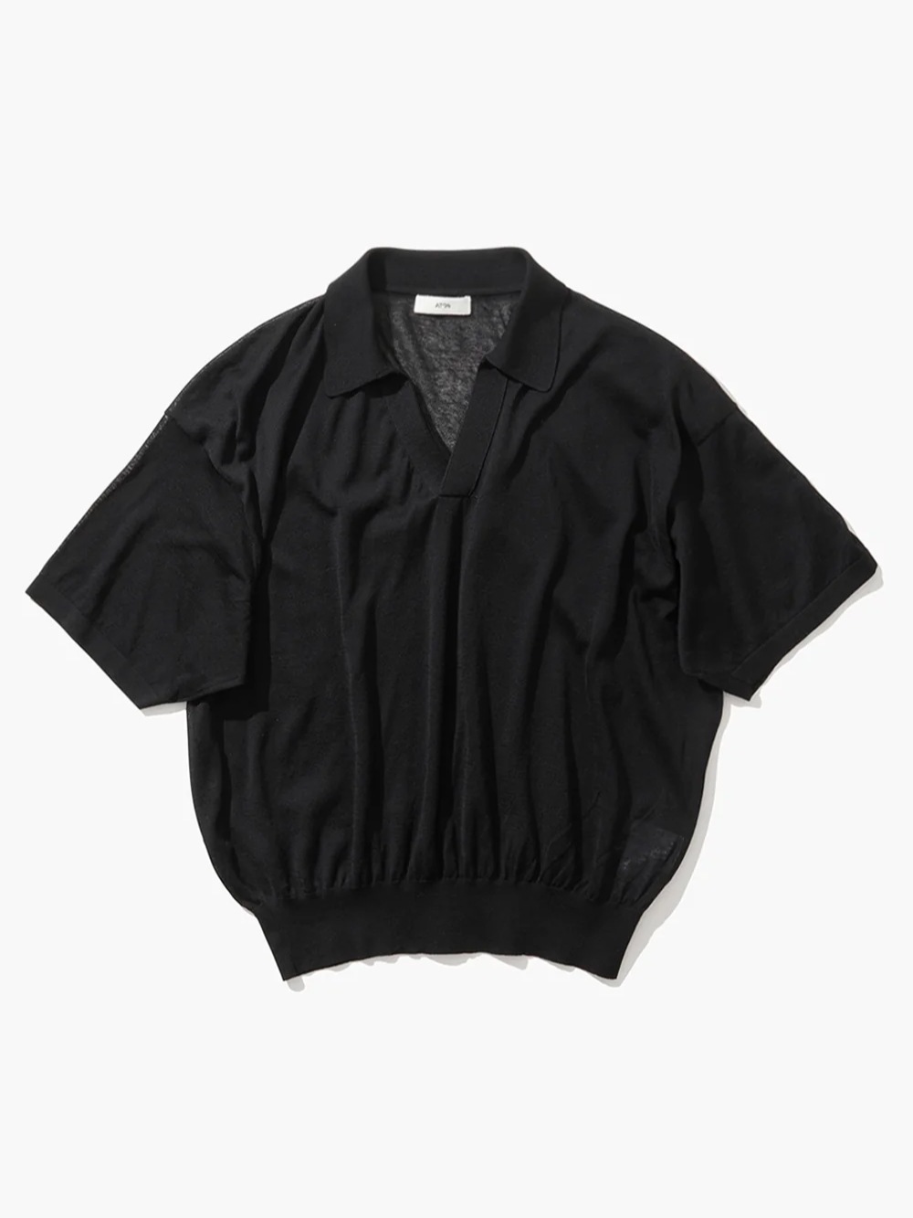 ATON(ȥ) COMPACT COTTON SKIPPER POLO SWEATER