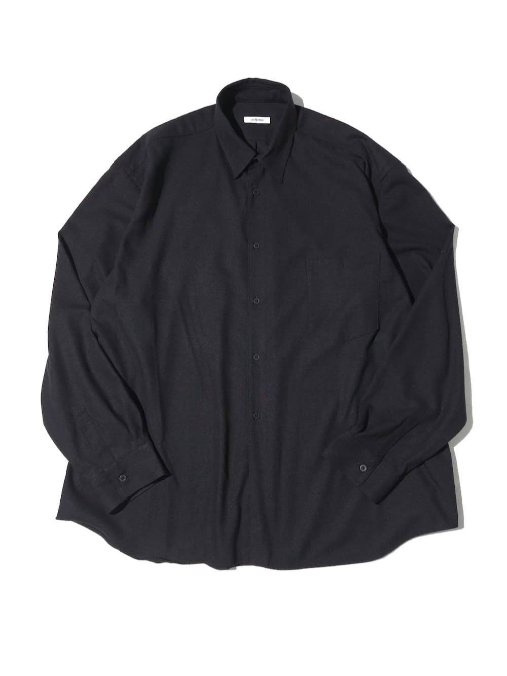 INTERIM インテリム 25AW SILK NOIL L/S REGULAR COLLAR SHIRT シルクノイル ロングスリーブ 長袖シャツ ブラック INTERIM(インテリム) SILK NOIL L/S REGULAR COLLAR SHIRT - COLDBECK