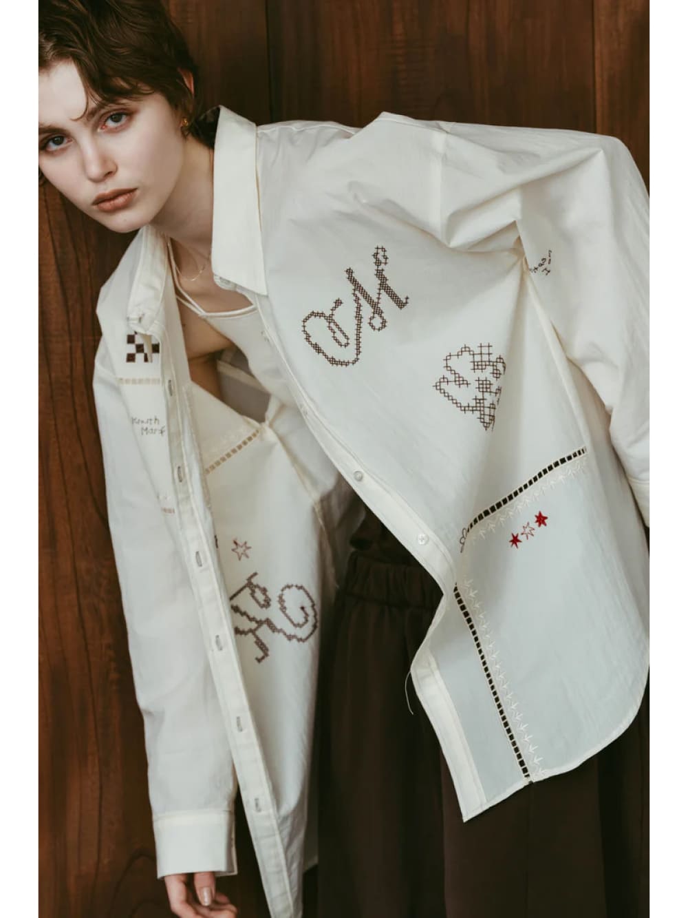 Knuth Marf(クヌースマーフ) embroidered shirt
