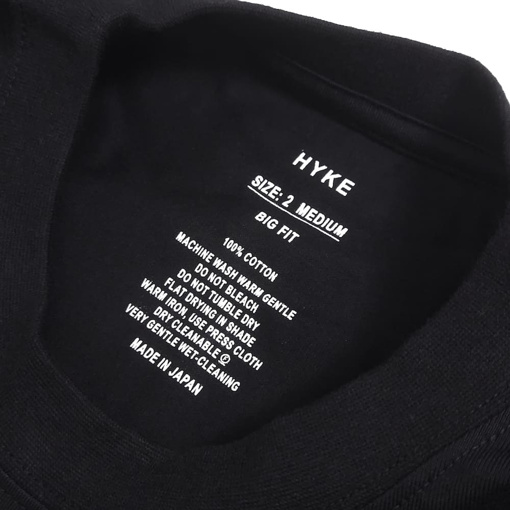 HYKE(ϥ) LONG-SLV TEE BIG FIT 6.5oz