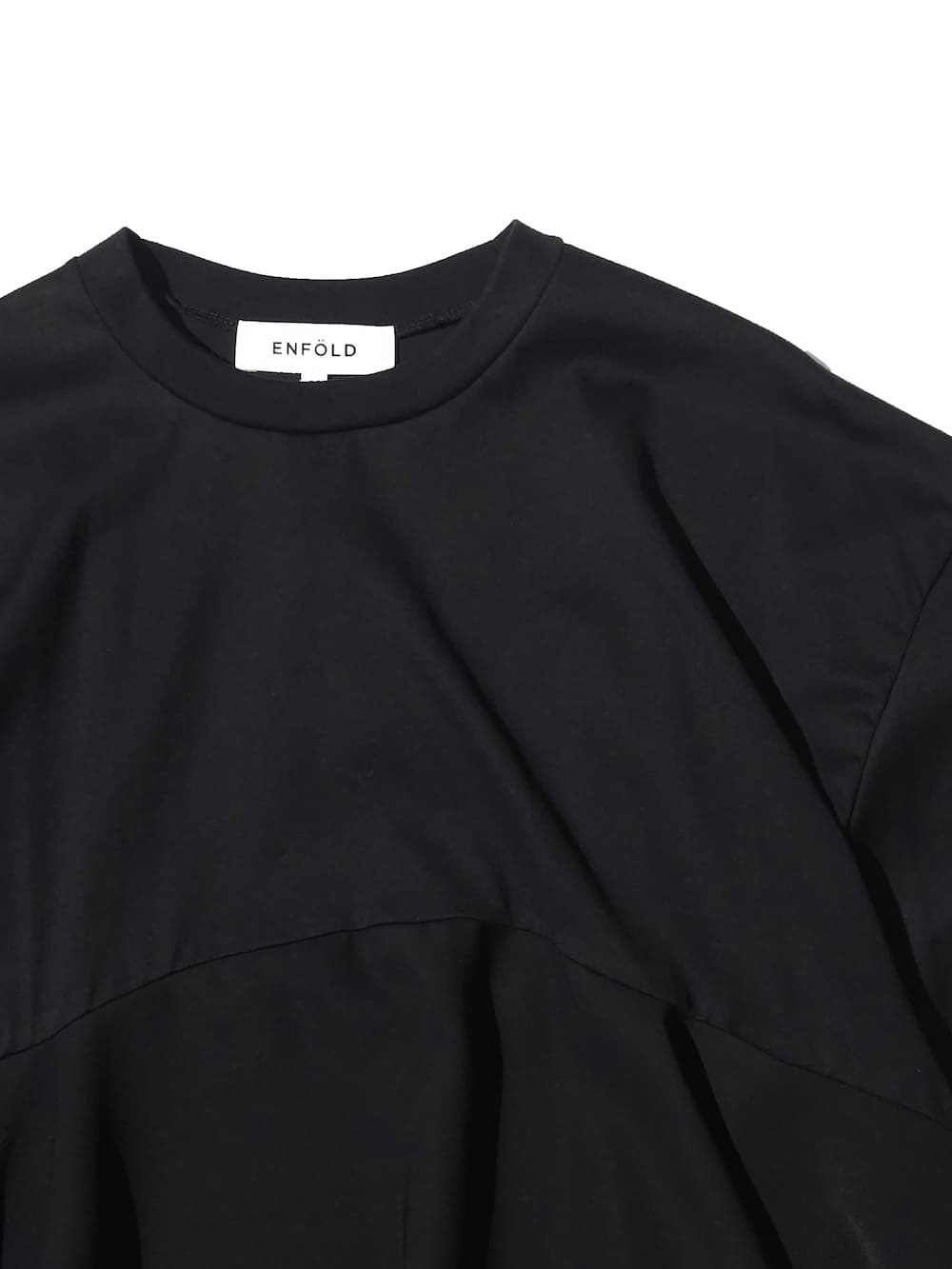 タグ付✨ENFOLD エンフォルド ランダムフレアTシャツ ブラック 38 ENFOLD(エンフォルド) FLARE DOCKING T-SHIRT - COLDBECK ONLINE