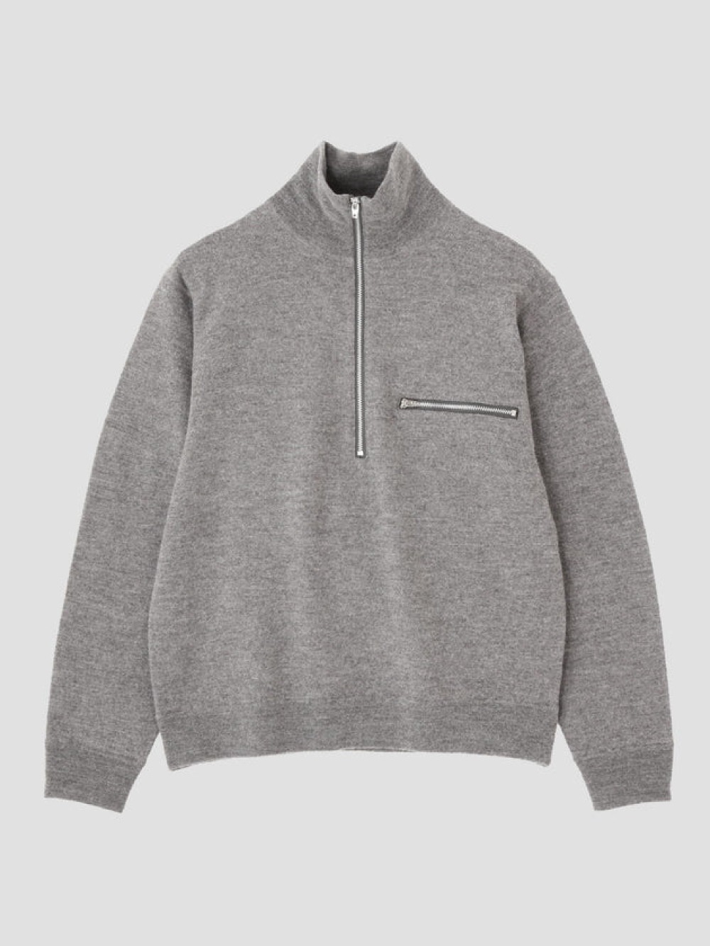 美品★YLEVE｜定価4万 22AW エクストラファインメリノウールニット YLEVE(イレーヴ) ULTRAFINE MERINO MILLED WOOL KNIT HALF ZIP PULL