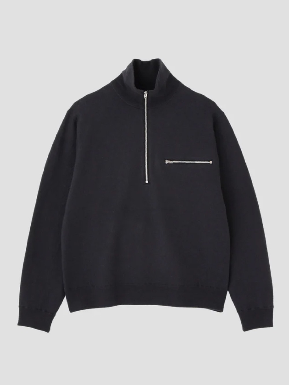YLEVE イレーヴ ヘリンボーン編みフィッシャーマンオーバーニット 肉厚 YLEVE(イレーヴ) ULTRAFINE MERINO MILLED WOOL KNIT HALF ZIP PULL