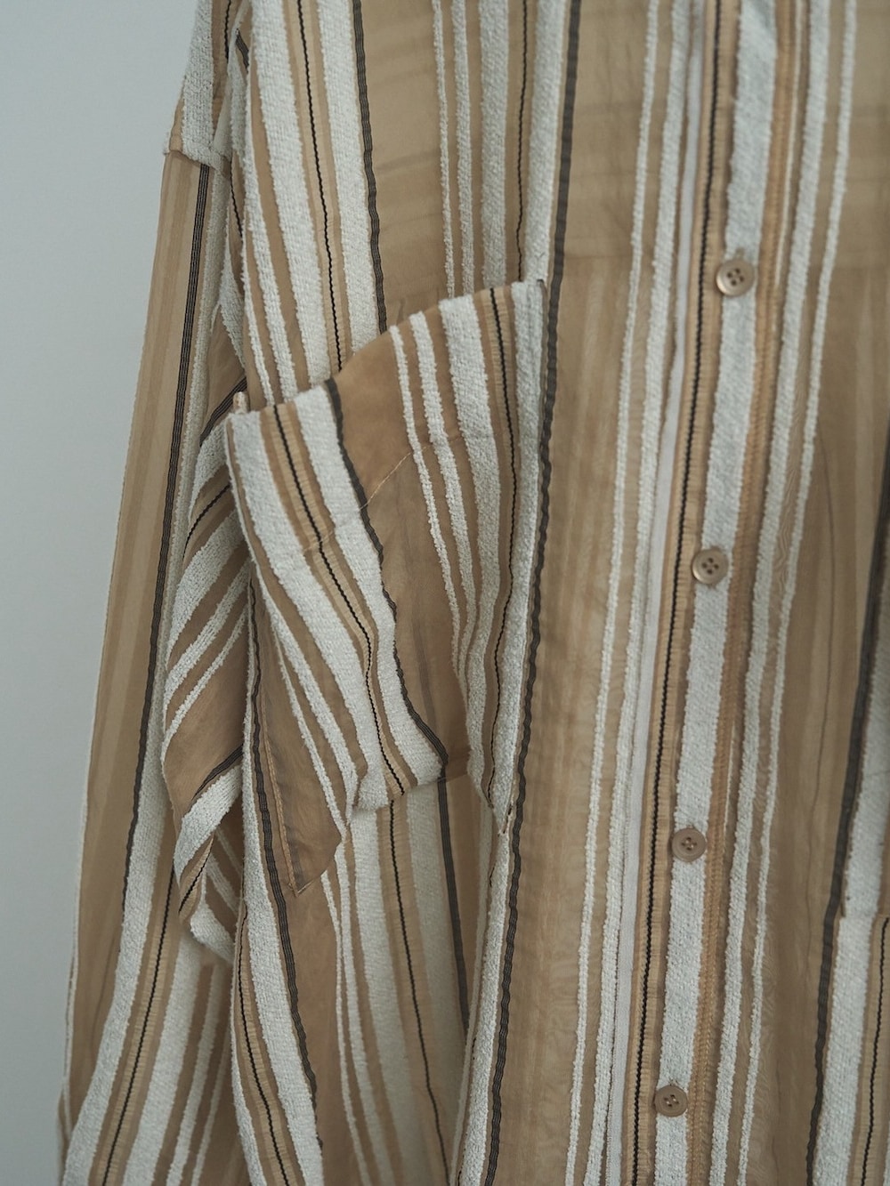 anuke(アンヌーク) Sheer Stripe Shirts