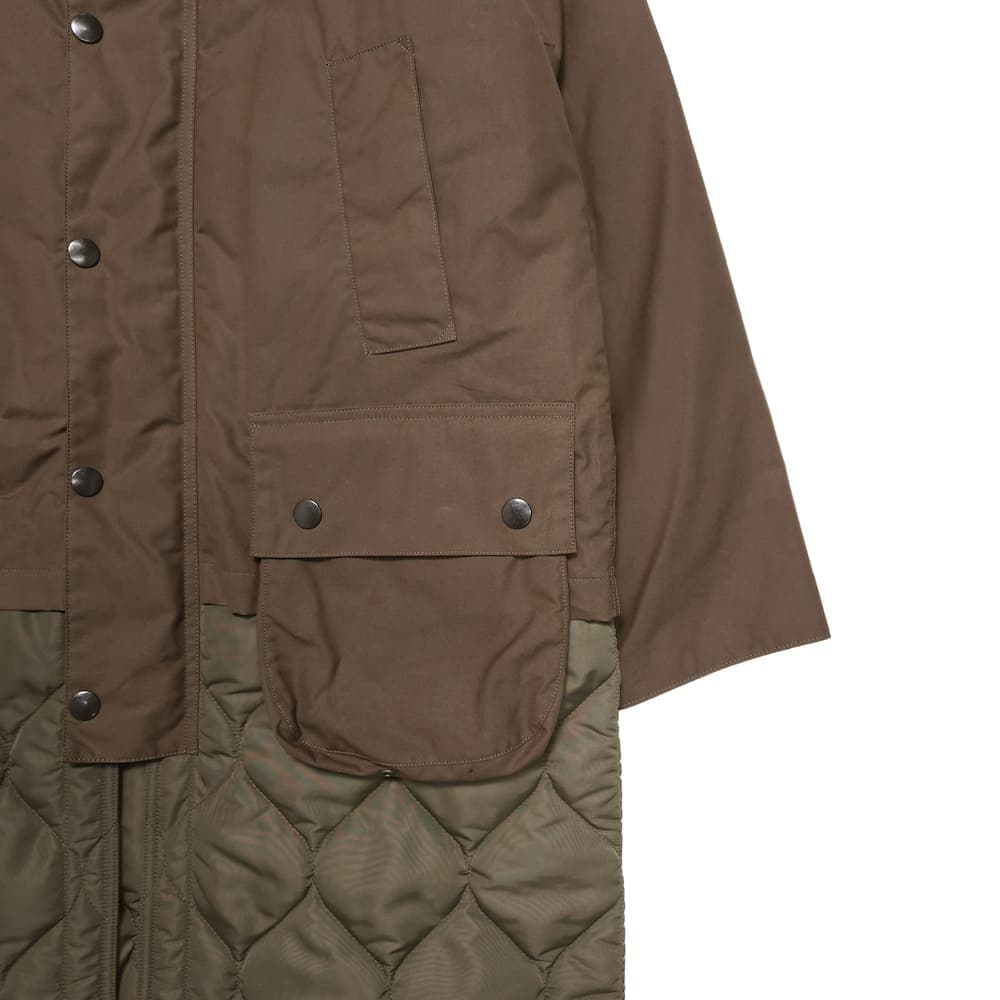 サイ Scye MA-1 フェイクレイヤード ドッキングデザイン オリーブ 38 SALE!】Scye (サイ) Waxed Cotton Layered Coat [DARK BRONZE]