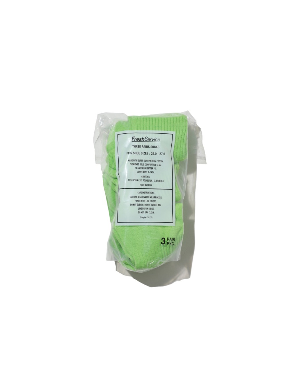 FreshService(フレッシュサービス) ORIGINAL 3-PACK SHORT SOCKS