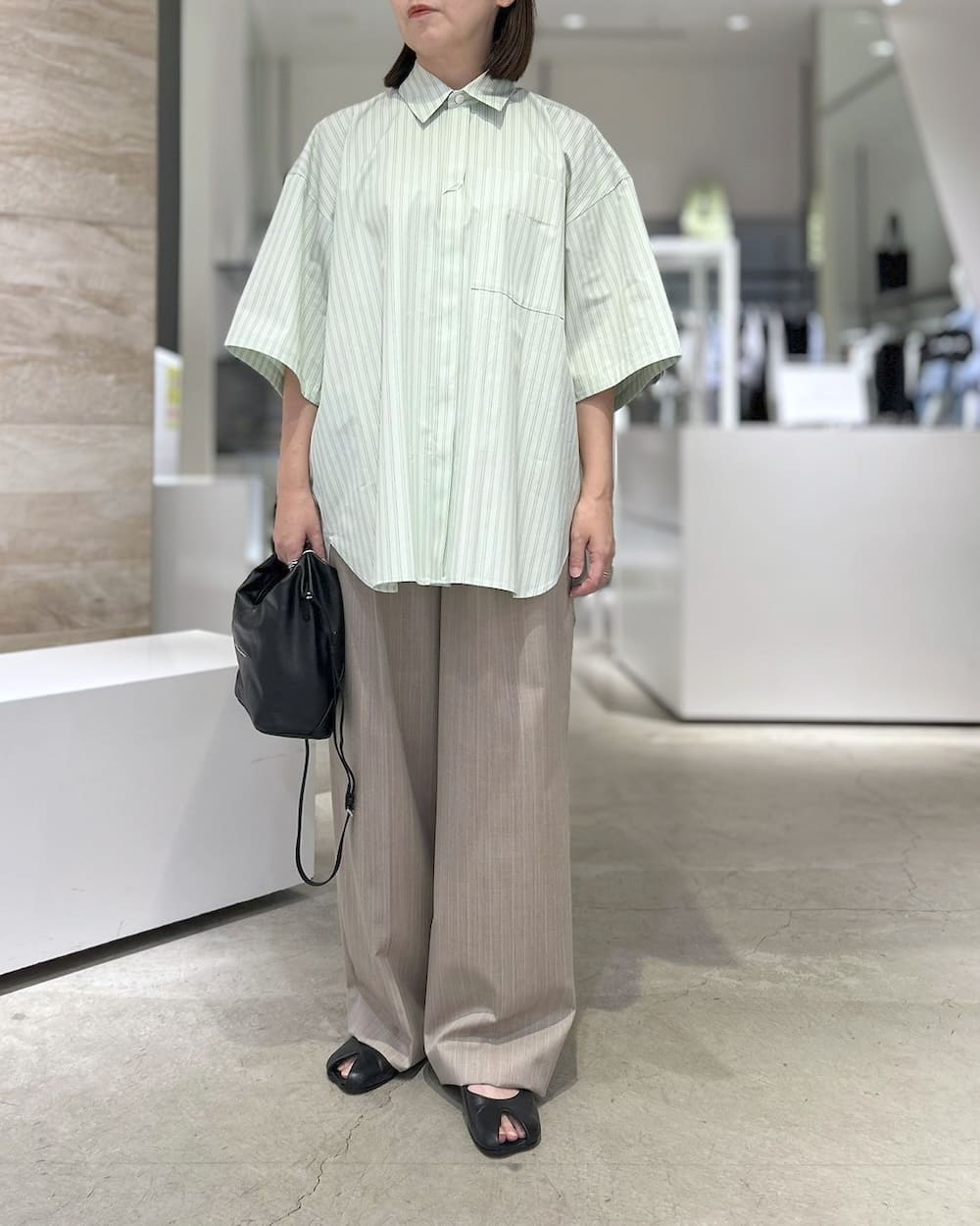 ENFOLD(エンフォルド) 3/4 SLEEVE LOOSE SHIRT