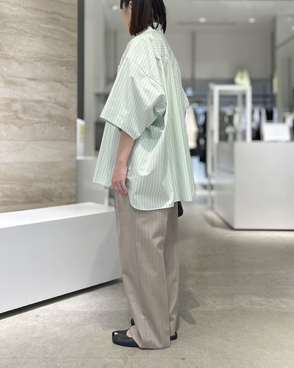 ENFOLD(エンフォルド) 3/4 SLEEVE LOOSE SHIRT