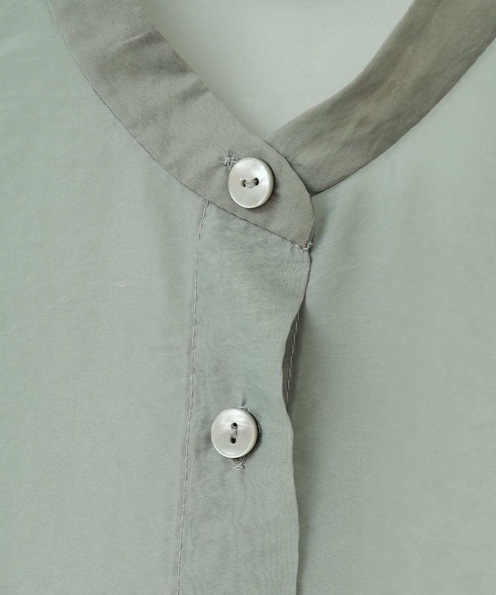 CLANE(クラネ) SWITCH DESIGN LONG SHEER SHIRT